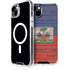 Haiti Flag Dark Wood iPhone 15 MagSafe Case